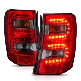 Anzo 311180 - LED Tail Lights (Chrome Housing, Red / Smoke Lens)