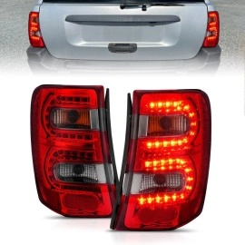 Anzo 311180 - LED Tail Lights (Chrome Housing, Red / Smoke Lens)