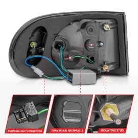 Anzo 311184 - LED Tail Lights (Chrome Housing, Smoke Lens)