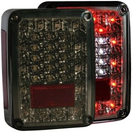 Anzo 311203 - LED Tail Lights (Chrome Housing, Smoke Lens)