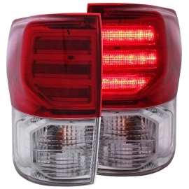 Anzo 311204 - G2 LED Tail Lights (Chrome Housing, Clear / Red Lens)