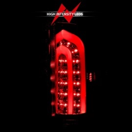 Anzo 311226 - Light Bar Style LED Tail Lights (Chrome Housing, Smoke Lens)