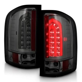 Anzo 311226 - Light Bar Style LED Tail Lights (Chrome Housing, Smoke Lens)