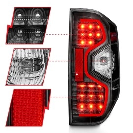 Anzo 311233 - LED Tail Lights (Black Housing, Clear Lens)