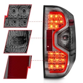 Anzo 311234 - LED Tail Lights (Chrome Housing, Smoke Lens)
