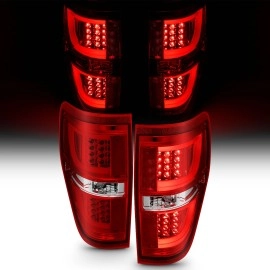 Anzo 311260 - G2 LED Tail Lights (Chrome Housing, Clear / Red Lens)