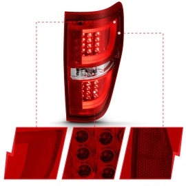 Anzo 311260 - G2 LED Tail Lights (Chrome Housing, Clear / Red Lens)