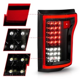 Anzo 311261 - LED Tail Lights (Black Housing, Clear Lens)