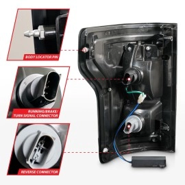 Anzo 311261 - LED Tail Lights (Black Housing, Clear Lens)