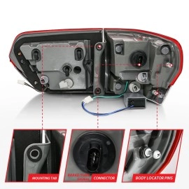 Anzo 311268 - LED Tail Lights (Black Housing, Clear Lens)