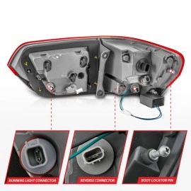 Anzo 311268 - LED Tail Lights (Black Housing, Clear Lens)