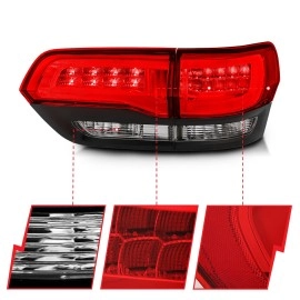 Anzo 311268 - LED Tail Lights (Black Housing, Clear Lens)