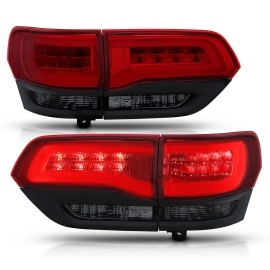 Anzo 311269 - LED Tail Lights (Chrome Housing, Red / Smoke Lens)