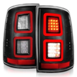 Anzo 311273 - LED Tail Lights (Black Housing, Clear Lens)