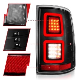 Anzo 311273 - LED Tail Lights (Black Housing, Clear Lens)