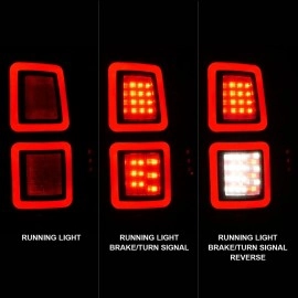 Anzo 311274 - LED Tail Lights (Black Housing, Smoke Lens)