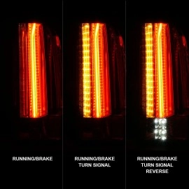 Anzo 311275 - LED Tail Lights (Black Housing, Clear Lens)