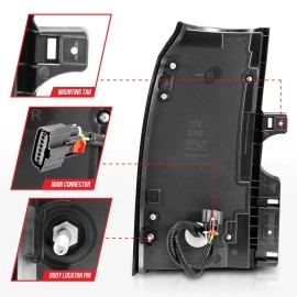 Anzo 311275 - LED Tail Lights (Black Housing, Clear Lens)