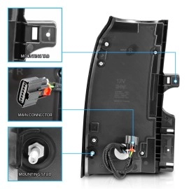 Anzo 311276 - LED Tail Lights (Chrome Housing, Smoke Lens)