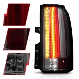 Anzo 311276 - LED Tail Lights (Chrome Housing, Smoke Lens)