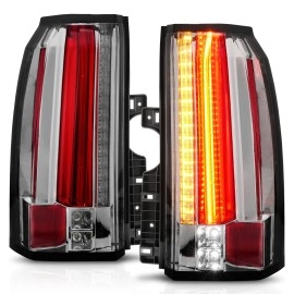 Anzo 311277 - LED Tail Lights (Chrome Housing, Clear Lens)