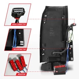 Anzo 311280 - LED Tail Lights (Chrome Housing, Clear Lens)