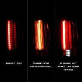 Anzo 311280 - LED Tail Lights (Chrome Housing, Clear Lens)