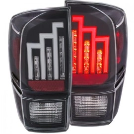 Anzo 311281 - LED Tail Lights (Black Housing, Red/Clear Lens)