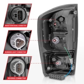 Anzo 311282 - LED Tail Lights (Chrome Housing, Smoke Lens)