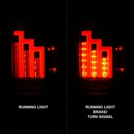 Anzo 311282 - LED Tail Lights (Chrome Housing, Smoke Lens)
