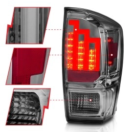 Anzo 311282 - LED Tail Lights (Chrome Housing, Smoke Lens)