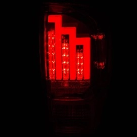 Anzo 311284 - LED Tail Lights (Chrome Housing, Clear / Red Lens)