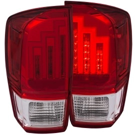 Anzo 311284 - LED Tail Lights (Chrome Housing, Clear / Red Lens)