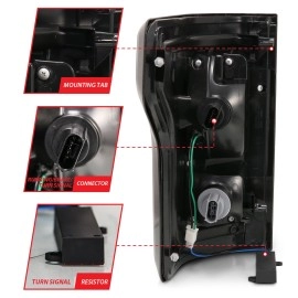 Anzo 311285 - Light Bar Style LED Tail Lights (Black Housing, Clear Lens)