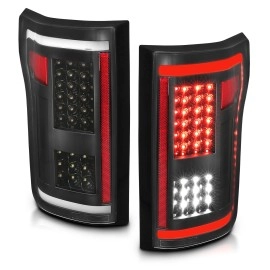 Anzo 311285 - Light Bar Style LED Tail Lights (Black Housing, Clear Lens)