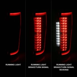 Anzo 311288 - Light Bar Style LED Tail Lights (Black Housing, Smoke Lens)