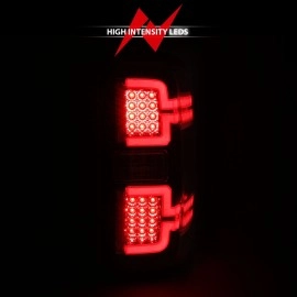 Anzo 311289 - Light Bar Style LED Tail Lights w/ Sequential Turn Signal (Black Housing, Clear Lens)