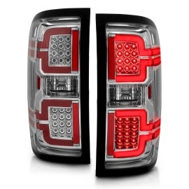 Anzo 311291 - Light Bar Style LED Tail Lights w/ Sequential Turn Signal (Chrome Housing, Clear Lens)
