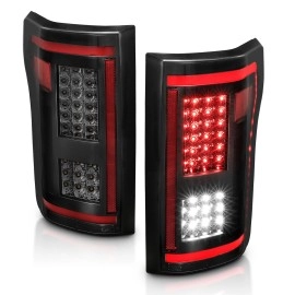 Anzo 311294 - Light Bar Style LED Tail Lights w/ Sequential Turn Signal (Black Housing, Smoke Lens)