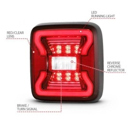 Anzo 311295 - LED Tail Lights (Black Housing, Clear Lens)