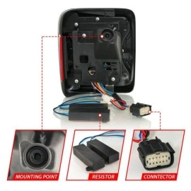 Anzo 311295 - LED Tail Lights (Black Housing, Clear Lens)