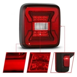 Anzo 311295 - LED Tail Lights (Black Housing, Clear Lens)