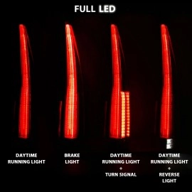 Anzo 311296 - Long Version LED Tail Lights (Chrome Housing, Clear Lens)