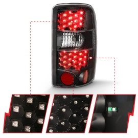 Anzo 311298 - LED Tail Lights (Black Housing, Clear Lens)