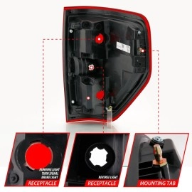 Anzo 311299 - OE Style LED Tail Lights (Chrome Housing, Clear / Red Lens)