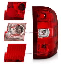 Anzo 311303 - OE Style LED Tail Lights (Chrome Housing, Clear / Red Lens)