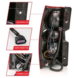 Anzo 311304 - OE Style LED Tail Lights (Black Housing, Clear / Red Lens)