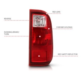 Anzo 311305 - OE Style LED Tail Lights (Chrome Housing, Clear / Red Lens)