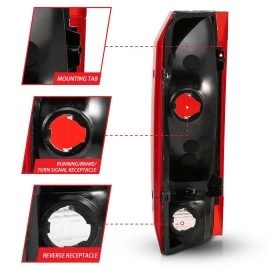 Anzo 311306 - OE Style LED Tail Lights (Chrome Housing, Clear / Red Lens)