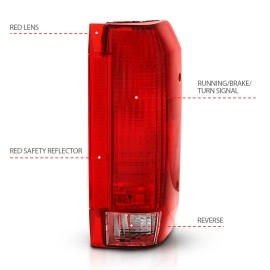 Anzo 311306 - OE Style LED Tail Lights (Chrome Housing, Clear / Red Lens)